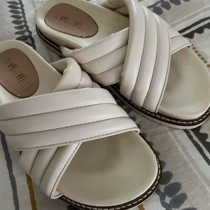Puff Strap Slide in Ivory Size 8.5